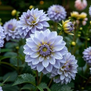 Георгин Акварель купить по цене от 680р. в интернет-магазине «Посадика» с доставкой почтой в в Красноуральске и по всей России – [изображение №1].